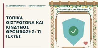 τοπικά οιστρογόνα και θρόμβωση