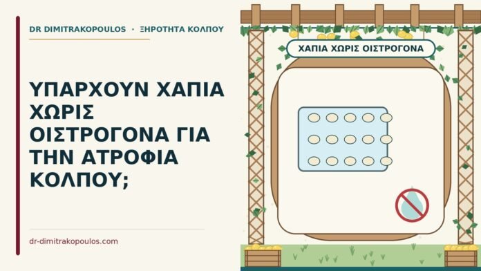 ΥΠΑΡΧΟΥΝ ΧΑΠΙΑ ΧΩΡΙΣ ΟΙΣΤΡΟΓΟΝΑ ΓΙΑ ΤΗΝ ΑΤΡΟΦΙΑ ΚΟΛΠΟΥ; χάπια για την ατροφία κόλπου