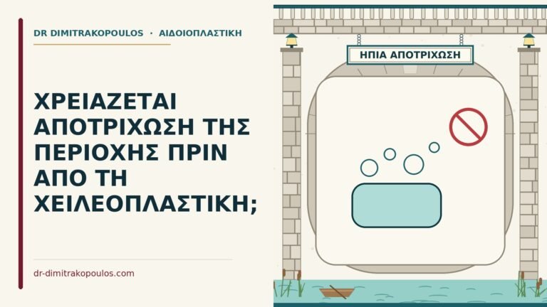 αποτρίχωση πριν από τη χειλεοπλαστική
