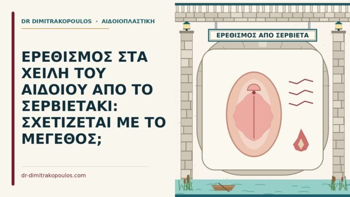 ΕΡΕΘΙΣΜΟΣ ΣΤΑ ΧΕΙΛΗ ΤΟΥ ΑΙΔΟΙΟΥ ΑΠΟ ΤΟ ΣΕΡΒΙΕΤΑΚΙ: ΣΧΕΤΙΖΕΤΑΙ ΜΕ ΤΟ ΜΕΓΕΘΟΣ; ερεθισμός στα χείλη του αιδοίου