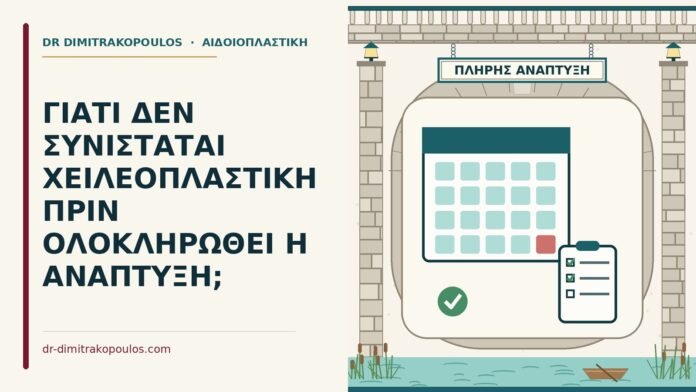 χειλεοπλαστική πριν την ολοκλήρωση της ανάπτυξης