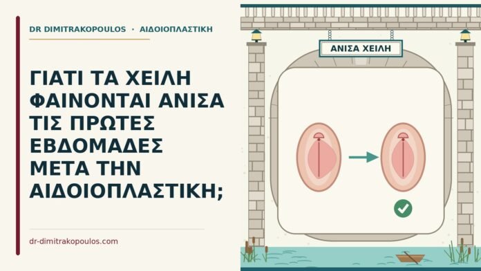 ΓΙΑΤΙ ΤΑ ΧΕΙΛΗ ΦΑΙΝΟΝΤΑΙ ΑΝΙΣΑ ΤΙΣ ΠΡΩΤΕΣ ΕΒΔΟΜΑΔΕΣ ΜΕΤΑ ΤΗΝ ΑΙΔΟΙΟΠΛΑΣΤΙΚΗ; άνισα χείλη μετά την αιδοιοπλαστική