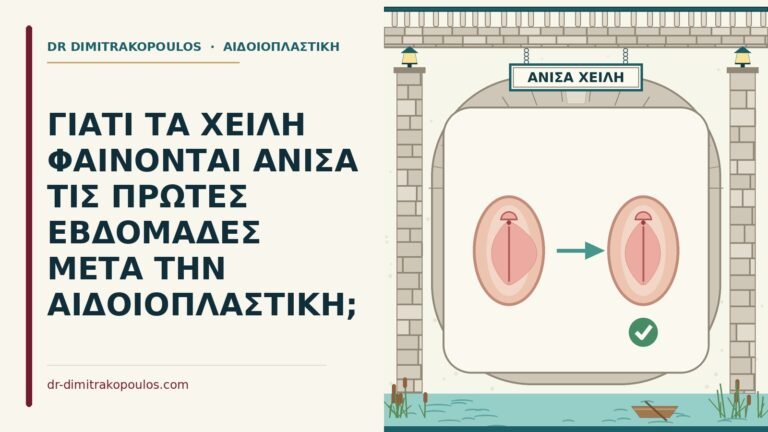άνισα χείλη μετά την αιδοιοπλαστική