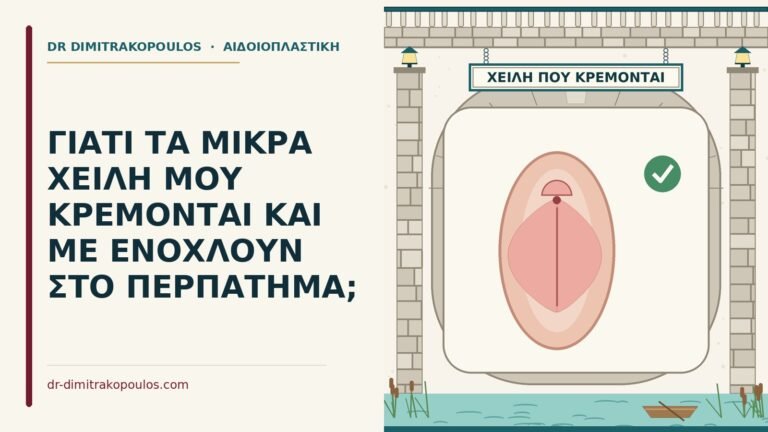 μικρά χείλη που κρέμονται