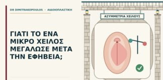 μικρό χείλος μεγάλωσε