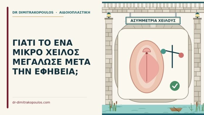 μικρό χείλος μεγάλωσε