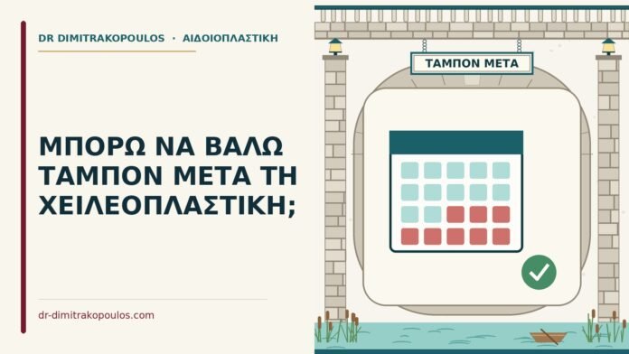 ταμπόν μετά τη χειλεοπλαστική