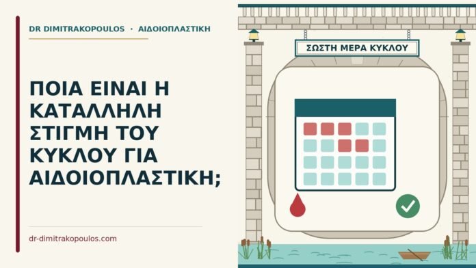 στιγμή του κύκλου για αιδοιοπλαστική