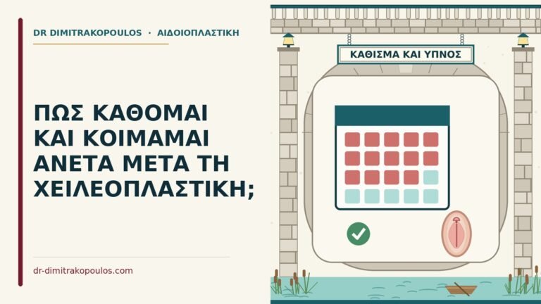 καθιστή θέση μετά τη χειλεοπλαστική