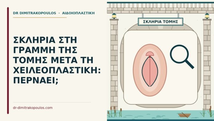 σκληρία στην τομή μετά τη χειλεοπλαστική