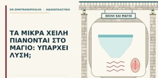μικρά χείλη στο μαγιό