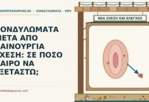 κονδυλώματα μετά από καινούργια σχέση