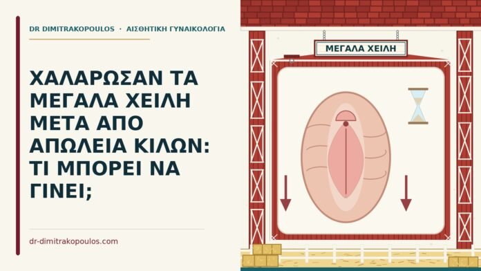 χαλαρά μεγάλα χείλη