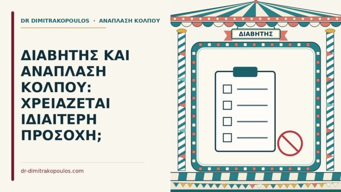 ΔΙΑΒΗΤΗΣ ΚΑΙ ΑΝΑΠΛΑΣΗ ΚΟΛΠΟΥ: ΧΡΕΙΑΖΕΤΑΙ ΙΔΙΑΙΤΕΡΗ ΠΡΟΣΟΧΗ; διαβήτης και ανάπλαση κόλπου
