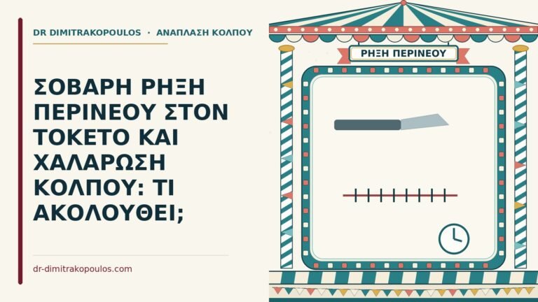 σοβαρή ρήξη περινέου και χαλάρωση κόλπου