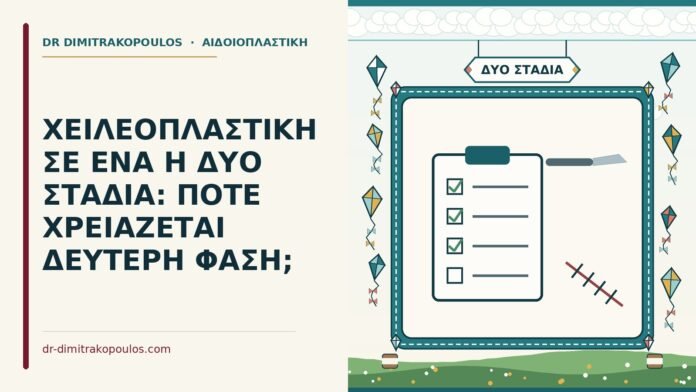 ΧΕΙΛΕΟΠΛΑΣΤΙΚΗ ΣΕ ΕΝΑ Η ΔΥΟ ΣΤΑΔΙΑ: ΠΟΤΕ ΧΡΕΙΑΖΕΤΑΙ ΔΕΥΤΕΡΗ ΦΑΣΗ; χειλεοπλαστική σε δύο στάδια