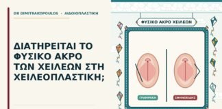 φυσικό άκρο των χειλέων στη χειλεοπλαστική