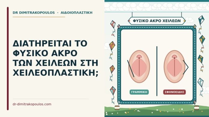 φυσικό άκρο των χειλέων στη χειλεοπλαστική
