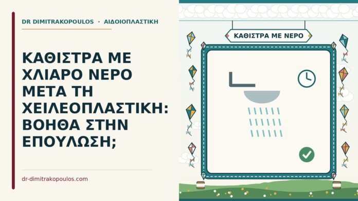 ΚΑΘΙΣΤΡΑ ΜΕ ΧΛΙΑΡΟ ΝΕΡΟ ΜΕΤΑ ΤΗ ΧΕΙΛΕΟΠΛΑΣΤΙΚΗ: ΒΟΗΘΑ ΣΤΗΝ ΕΠΟΥΛΩΣΗ; καθίστρα με χλιαρό νερό μετά τη χειλεοπλαστική