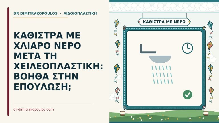 καθίστρα με χλιαρό νερό μετά τη χειλεοπλαστική