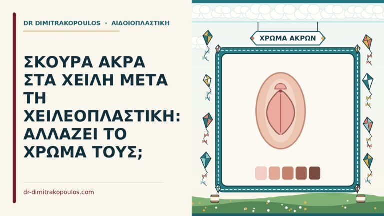 σκούρα άκρα στα χείλη μετά τη χειλεοπλαστική