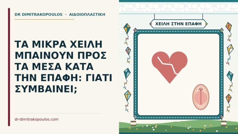 μικρά χείλη μπαίνουν μέσα στην επαφή
