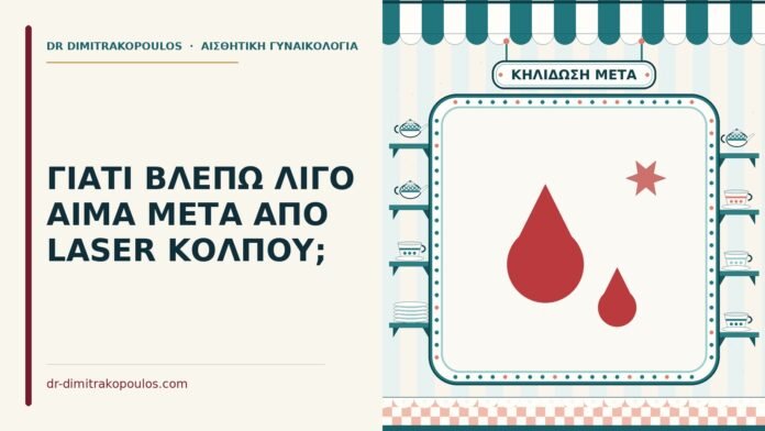 ΓΙΑΤΙ ΒΛΕΠΩ ΛΙΓΟ ΑΙΜΑ ΜΕΤΑ ΑΠΟ LASER ΚΟΛΠΟΥ; αίμα μετά από laser κόλπου