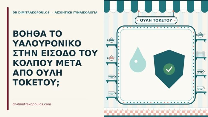 ΒΟΗΘΑ ΤΟ ΥΑΛΟΥΡΟΝΙΚΟ ΣΤΗΝ ΕΙΣΟΔΟ ΤΟΥ ΚΟΛΠΟΥ ΜΕΤΑ ΑΠΟ ΟΥΛΗ ΤΟΚΕΤΟΥ; υαλουρονικό στην είσοδο του κόλπου