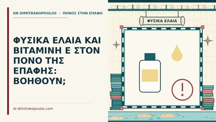 ΦΥΣΙΚΑ ΕΛΑΙΑ ΚΑΙ ΒΙΤΑΜΙΝΗ Ε ΣΤΟΝ ΠΟΝΟ ΤΗΣ ΕΠΑΦΗΣ: ΒΟΗΘΟΥΝ; βιταμίνη Ε