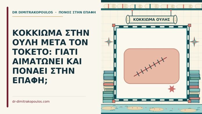 ΚΟΚΚΙΩΜΑ ΣΤΗΝ ΟΥΛΗ ΜΕΤΑ ΤΟΝ ΤΟΚΕΤΟ: ΓΙΑΤΙ ΑΙΜΑΤΩΝΕΙ ΚΑΙ ΠΟΝΑΕΙ ΣΤΗΝ ΕΠΑΦΗ; κοκκίωμα