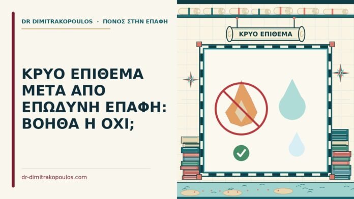 ΚΡΥΟ ΕΠΙΘΕΜΑ ΜΕΤΑ ΑΠΟ ΕΠΩΔΥΝΗ ΕΠΑΦΗ: ΒΟΗΘΑ Η ΟΧΙ; κρύο επίθεμα