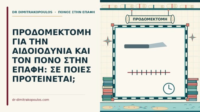 ΠΡΟΔΟΜΕΚΤΟΜΗ ΓΙΑ ΤΗΝ ΑΙΔΟΙΟΔΥΝΙΑ ΚΑΙ ΤΟΝ ΠΟΝΟ ΣΤΗΝ ΕΠΑΦΗ: ΣΕ ΠΟΙΕΣ ΠΡΟΤΕΙΝΕΤΑΙ; προδομεκτομή