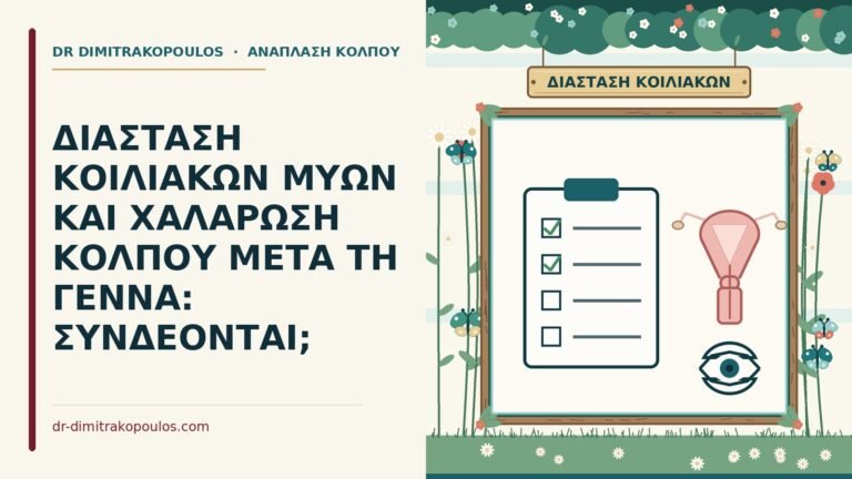διάσταση κοιλιακών μυών