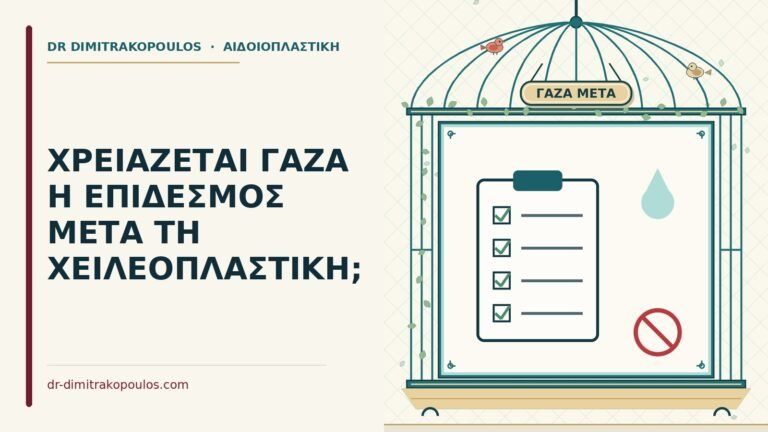 γάζα μετά τη χειλεοπλαστική