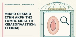 ογκίδιο στην άκρη της τομής