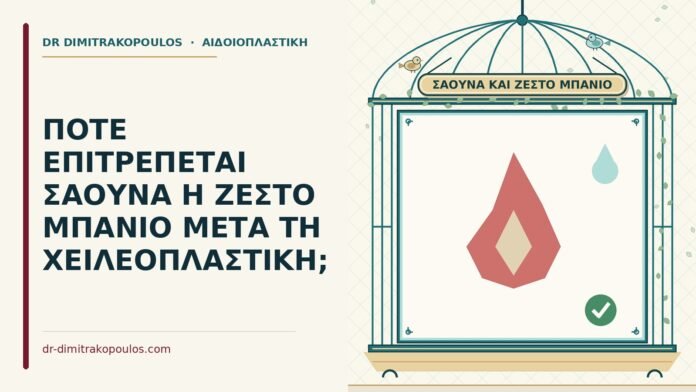 ΠΟΤΕ ΕΠΙΤΡΕΠΕΤΑΙ ΣΑΟΥΝΑ Η ΖΕΣΤΟ ΜΠΑΝΙΟ ΜΕΤΑ ΤΗ ΧΕΙΛΕΟΠΛΑΣΤΙΚΗ; σάουνα μετά τη χειλεοπλαστική