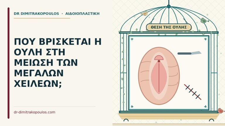 ουλή στη μείωση των μεγάλων χειλέων