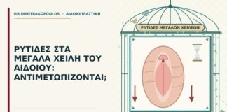 ρυτίδες στα μεγάλα χείλη