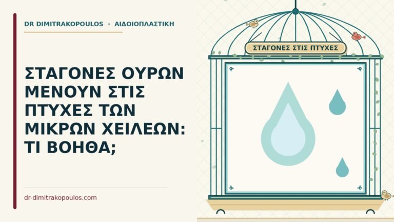 σταγόνες ούρων στις πτυχές