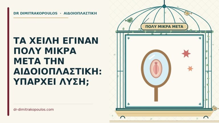 πολύ μικρά χείλη μετά την αιδοιοπλαστική
