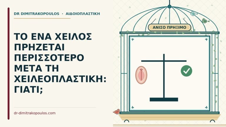 το ένα χείλος πρήζεται περισσότερο