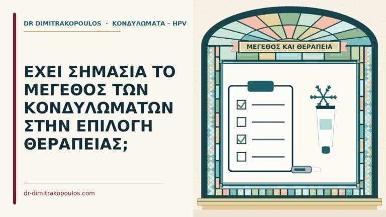 μέγεθος των κονδυλωμάτων