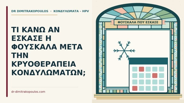 φουσκάλα μετά την κρυοθεραπεία