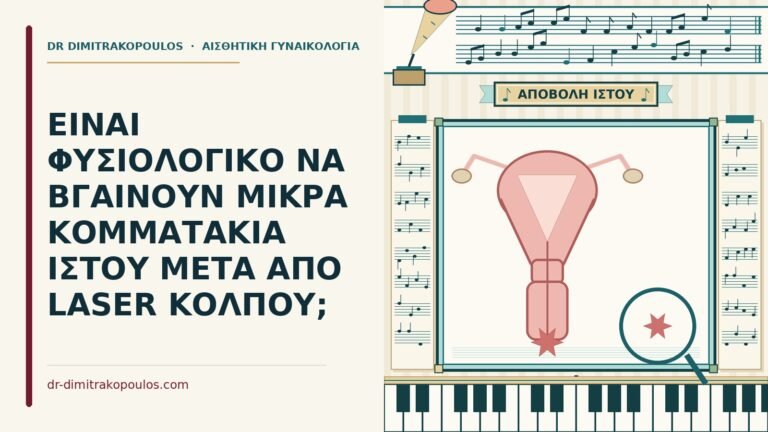 κομματάκια ιστού μετά από laser κόλπου