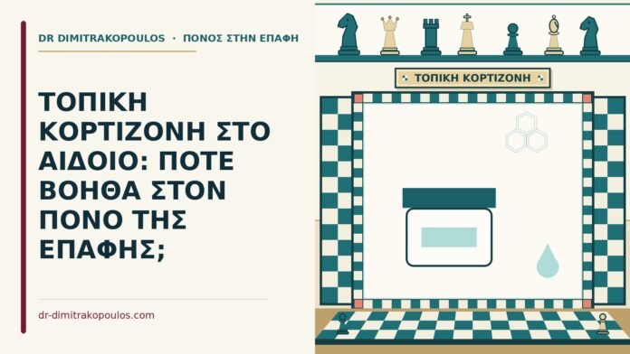 ΤΟΠΙΚΗ ΚΟΡΤΙΖΟΝΗ ΣΤΟ ΑΙΔΟΙΟ: ΠΟΤΕ ΒΟΗΘΑ ΣΤΟΝ ΠΟΝΟ ΤΗΣ ΕΠΑΦΗΣ; τοπική κορτιζόνη