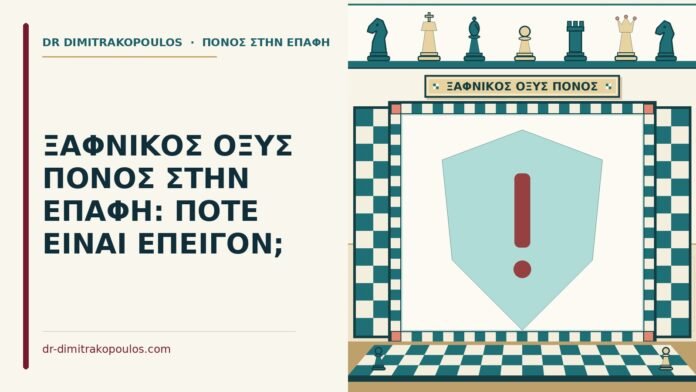 ξαφνικός οξύς πόνος