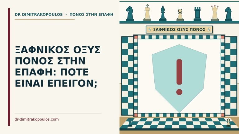 ξαφνικός οξύς πόνος