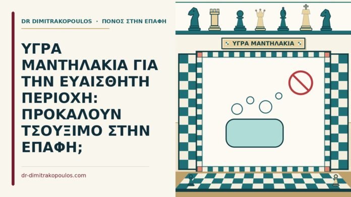 ΥΓΡΑ ΜΑΝΤΗΛΑΚΙΑ ΓΙΑ ΤΗΝ ΕΥΑΙΣΘΗΤΗ ΠΕΡΙΟΧΗ: ΠΡΟΚΑΛΟΥΝ ΤΣΟΥΞΙΜΟ ΣΤΗΝ ΕΠΑΦΗ; υγρά μαντηλάκια