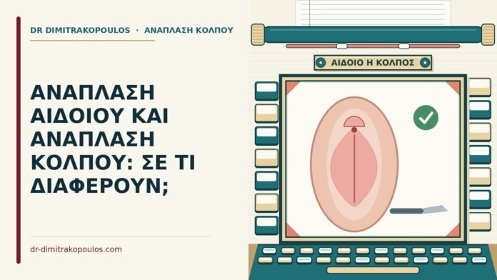 ΑΝΑΠΛΑΣΗ ΑΙΔΟΙΟΥ ΚΑΙ ΑΝΑΠΛΑΣΗ ΚΟΛΠΟΥ: ΣΕ ΤΙ ΔΙΑΦΕΡΟΥΝ; ανάπλαση αιδοίου