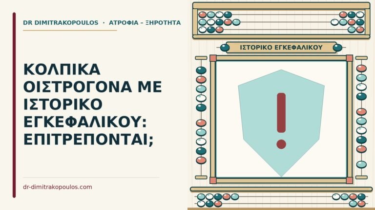 κολπικά οιστρογόνα με ιστορικό εγκεφαλικού